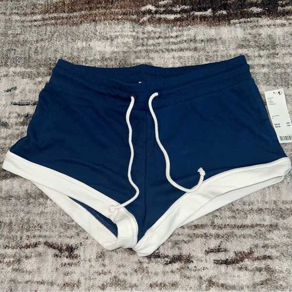 COPY - NEW High Waisted Cheeky Micro Sweat Short Navy size Large - Picture 5 of 5